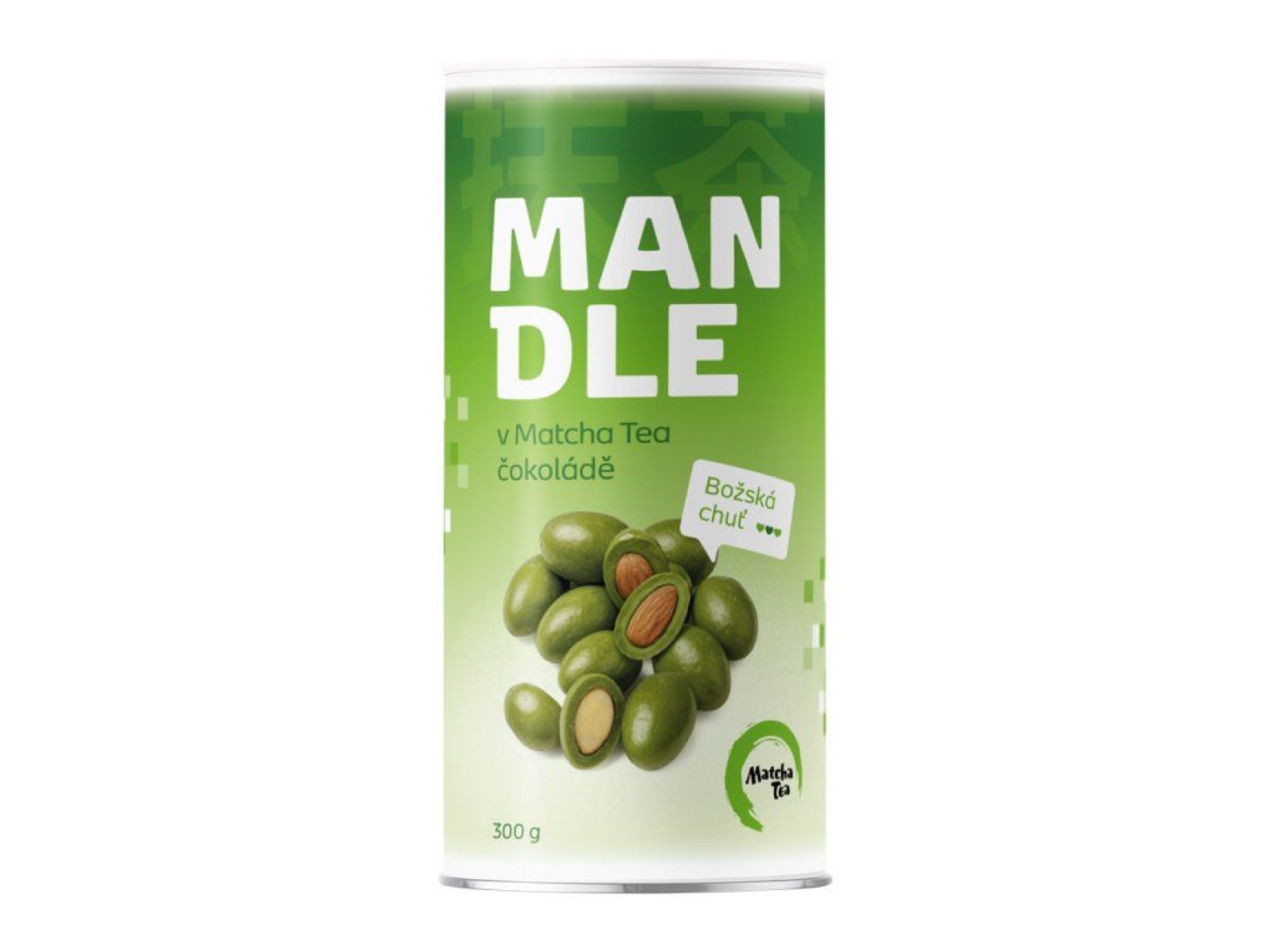 300 g Mandle v Matcha Tea čokoládě