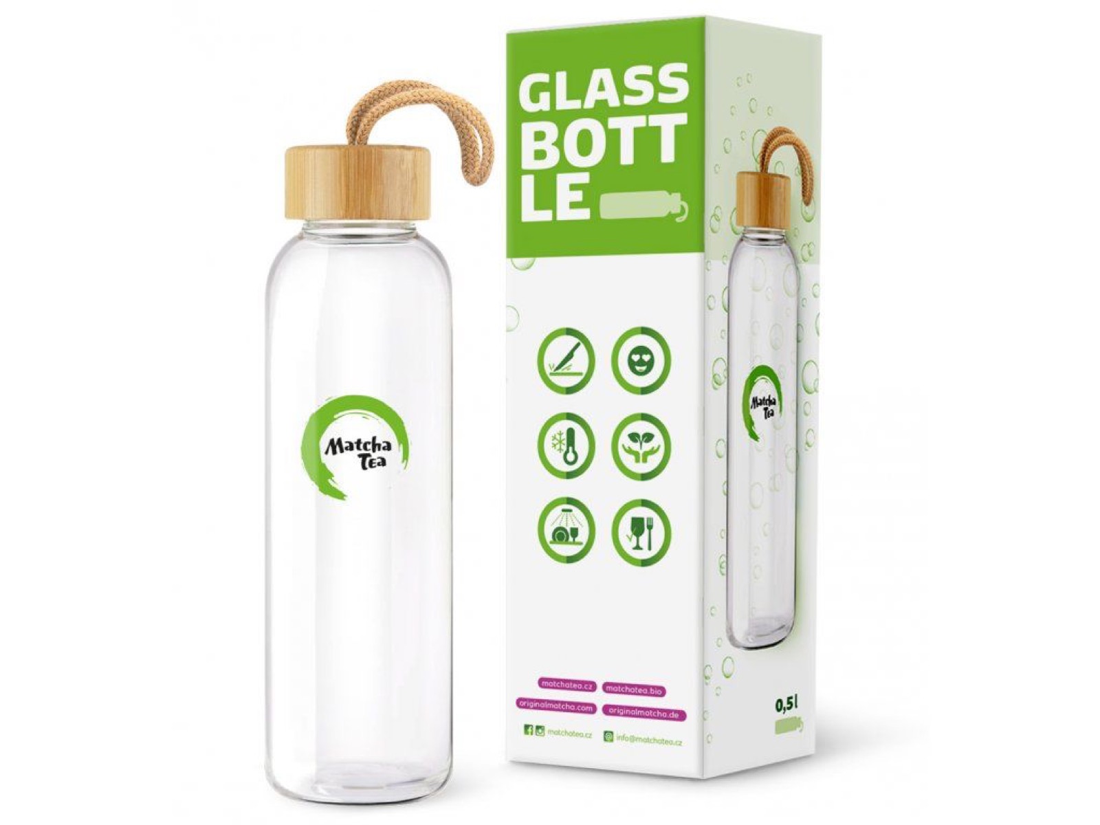 Matcha glass bottle
