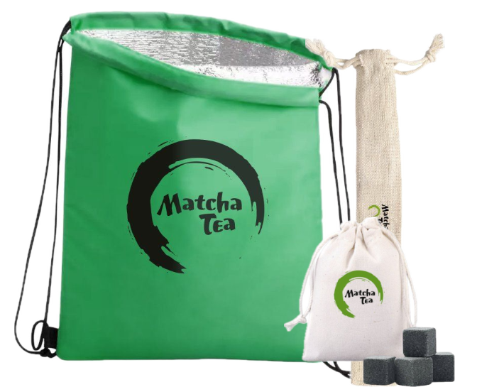 Doplňky Matcha Tea – chladicí vak, brčka a chladicí kameny