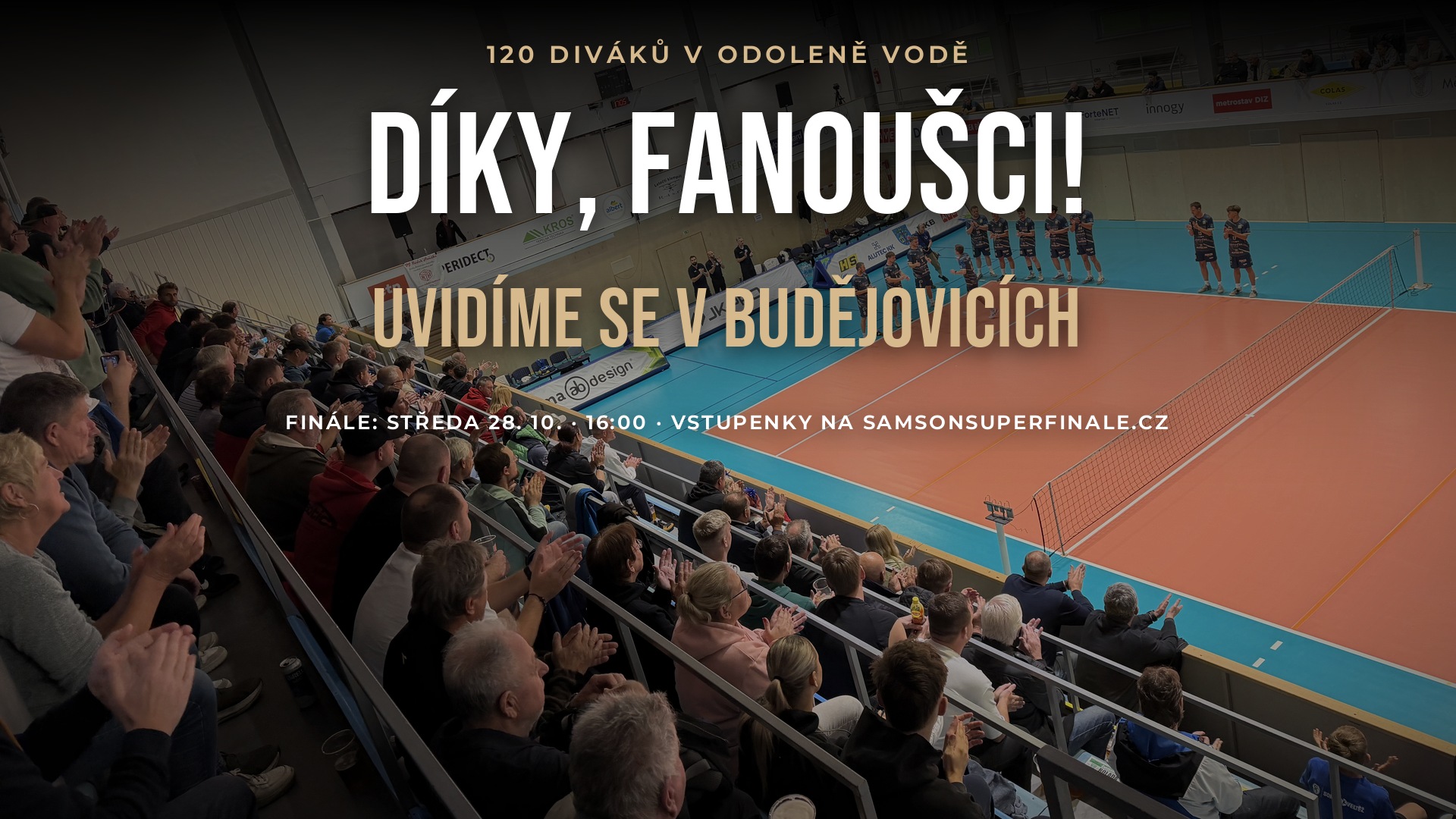 Fanoušci Čelákovic v hale v Odolené Vodě